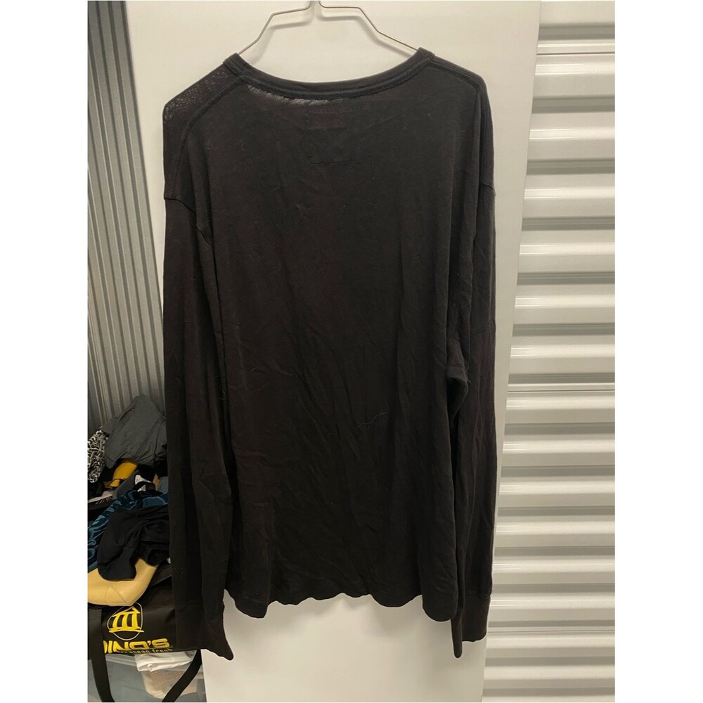 True Religion Black Long-Sleeve Tee with Gold and Red Graphic - Picture 2 of 4